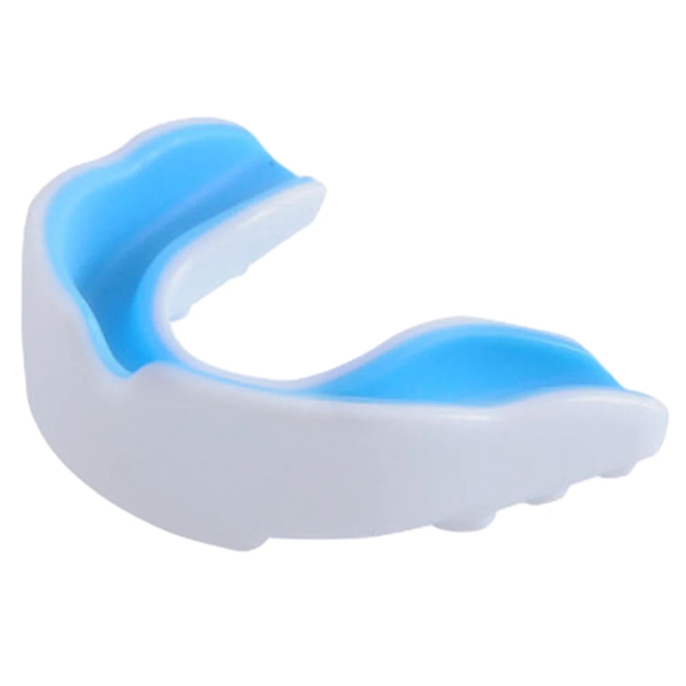 Protetor bucal para treino de artes marciais azul e branco da D.Sports para proteção oral
