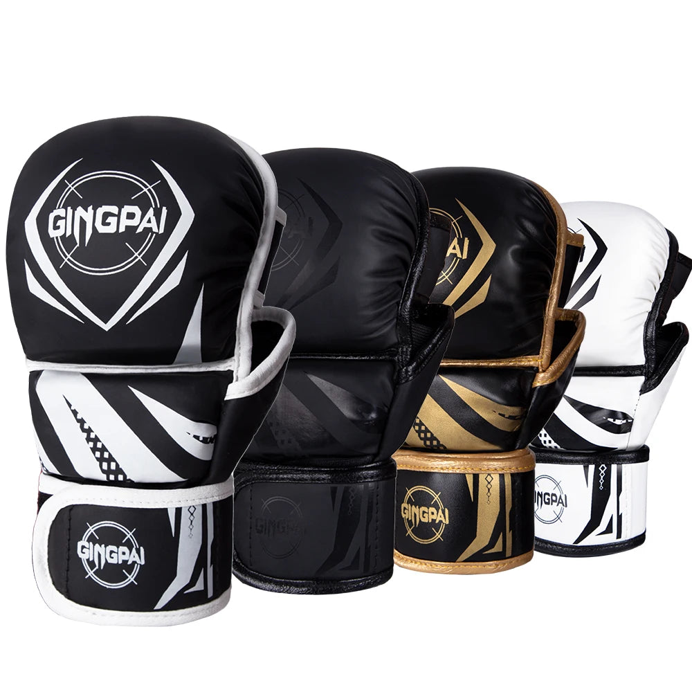 Luvas meio dedo MMA profissionais em quatro cores diferentes oferecidas pela marca D.Sports